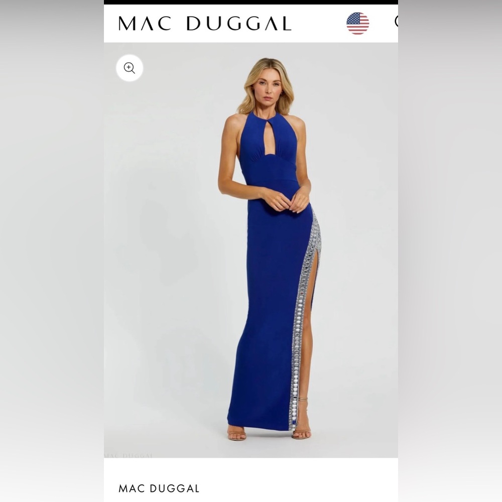 Mac Duggal Blue Dress